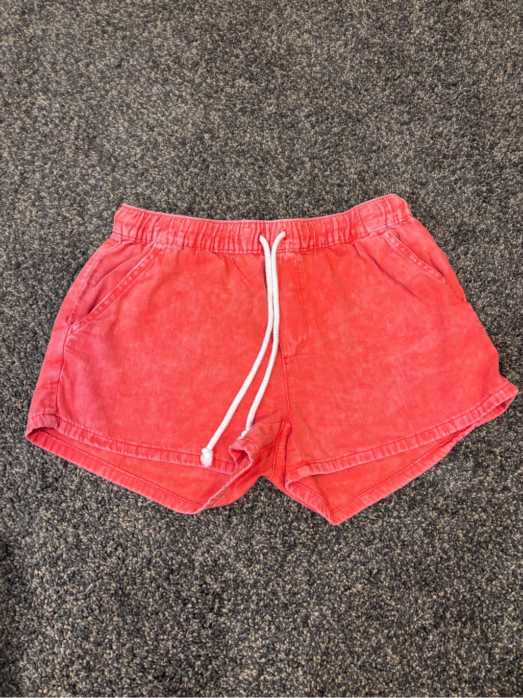Aerie Coral-Red Drawstring Shorts
